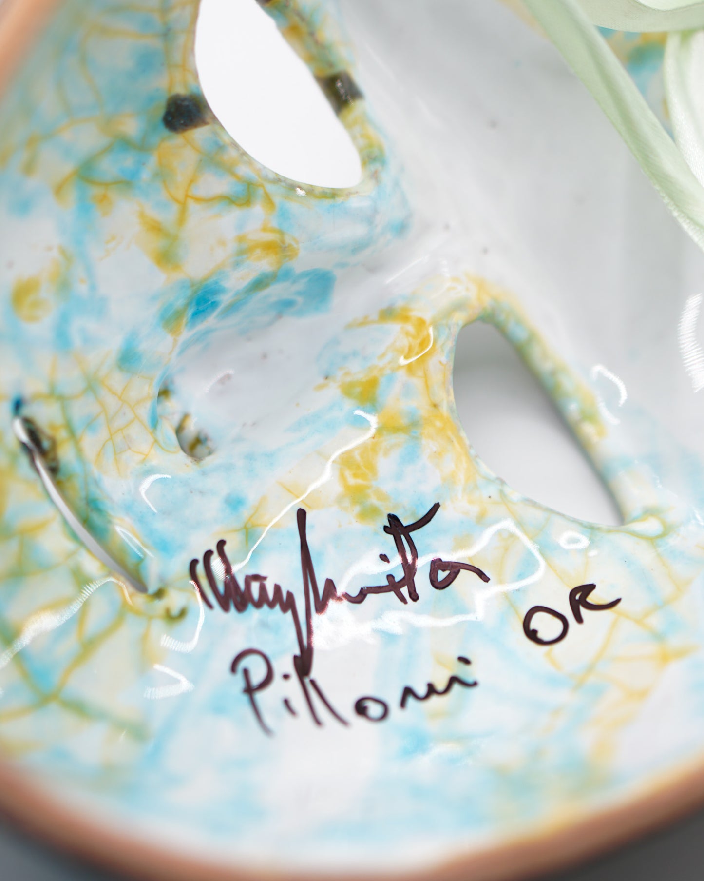 Maschera Green Damasco di Margherita Pilloni