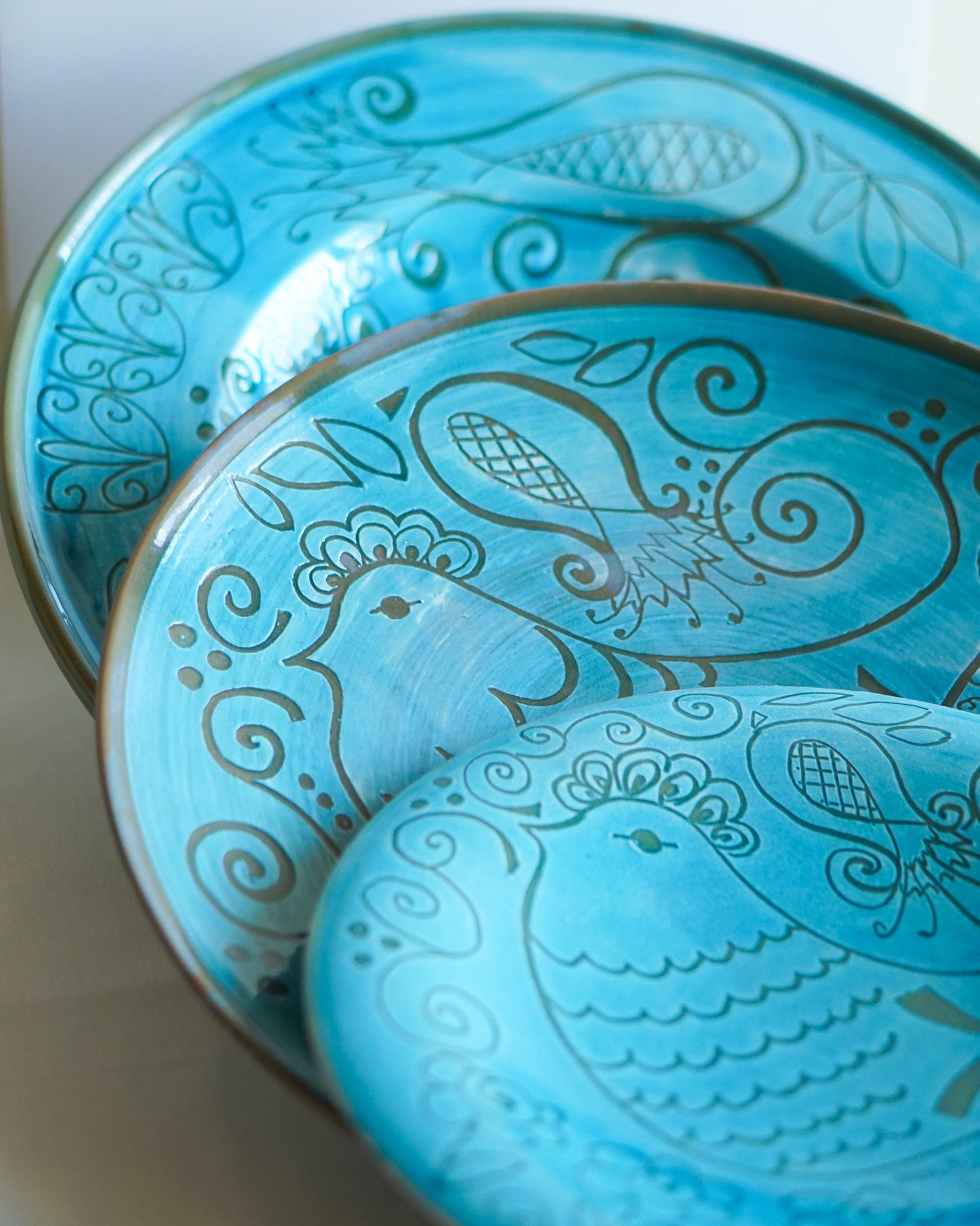 Tris di Piatti Decorativi di Margherita Pilloni